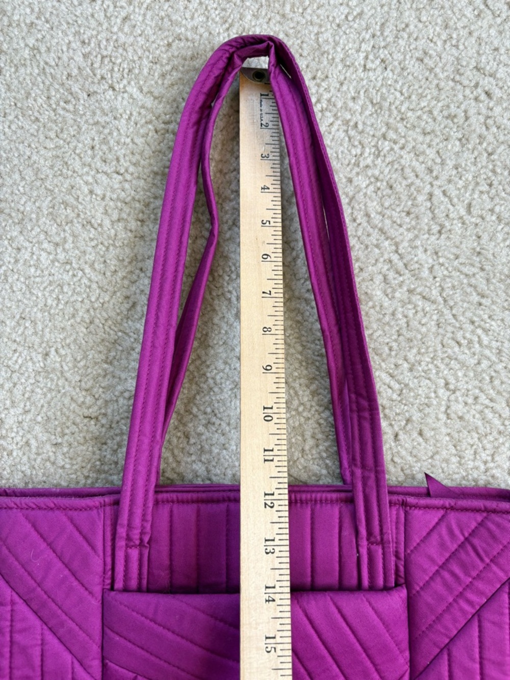 Vera Bradley Small Vera Quilted Tote Bag - Picture 5 of 12